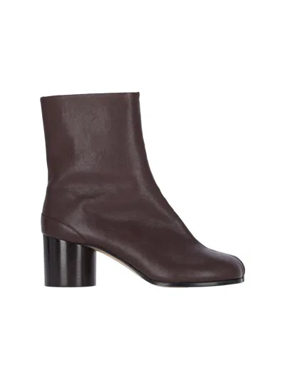 Maison Margiela Tabi 80mm Ankle Boots In Brown