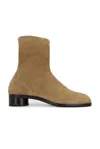 Maison Margiela Beige Suede Tabi Ankle Boots In Multi