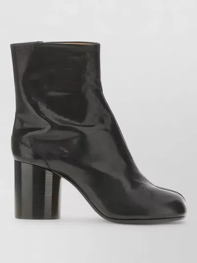 Maison Margiela Tabi Ankle Boots High Block Heel In Black