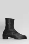Maison Margiela Tabi Ankle Boots In Black Leather