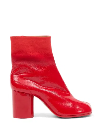 Maison Margiela Tabi Ankle Boots In Red