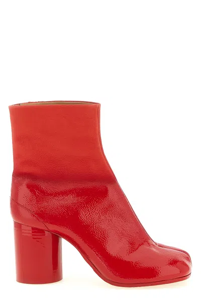 Maison Margiela 'tabi' Ankle Boots In Red