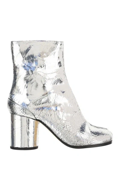 Maison Margiela Broken Mirror Boots In Silver