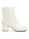Maison Margiela Tabi Calfskin Ankle Boots In White