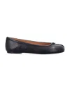 Maison Margiela Black Leather Tabi Ballerinas With Iconic Tabi Split-toe