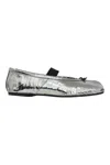 Maison Margiela Tabi Ballerina Broken Mirror Shoes In Gray