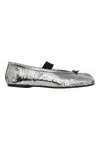 Maison Margiela Tabi Ballerina Broken Mirror In Silver