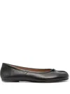 Maison Margiela Black Leather Tabi Ballerinas With Iconic Tabi Split-toe