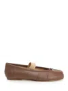 Maison Margiela Tabi Ballerina Flat Elastic Band Scarpe Basse Brown In Brown