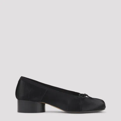 Maison Margiela Split-toe Design Black Lambskin Pumps With Calfskin Lining