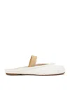 Maison Margiela Tabi Frayed Split-toe Leather Ballet Flats In Ivory Nude