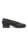 Maison Margiela Womens Black Tabi Ballerina Leather Heeled Shoes Eur 36 / 3 Uk