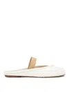 Maison Margiela Tabi Frayed Split-toe Leather Ballet Flats In White