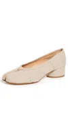 Maison Margiela Mm22 Leather Marylin Pumps With Spool Heel 5cm In Natural