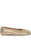 Maison Margiela Gold Tabi New Ballerina Flats In Gold