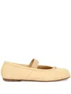 Maison Margiela Nude Leather Tabi Flats In Blè/nude