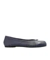 Maison Margiela Woman Ballet Flats Slate Blue Size 6 Leather In Blue