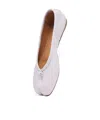 Maison Margiela Purple Tabi New Ballerina Flats In White