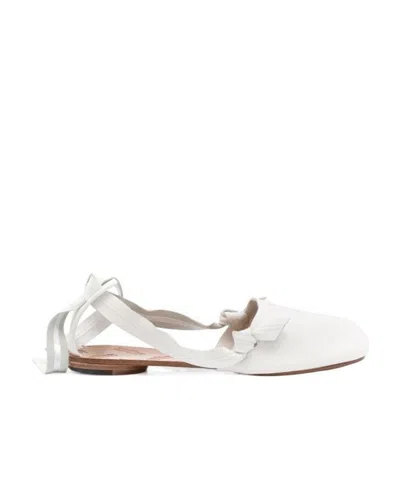 Maison Margiela Tabi Ballerina Shoes In White