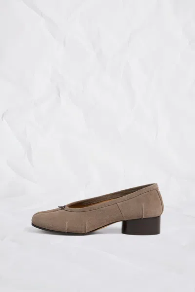 Maison Margiela Tabi Ballerina Suede Woman Taupe