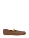 Maison Margiela Tabi Ballerina Flat Elastic Band Scarpe Basse Brown