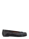 Maison Margiela Black Leather Tabi Ballerinas With Iconic Tabi Split-toe In Black
