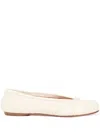 Maison Margiela 'tabi' White Ballerina Flats With Split-toe In Nappa Leather Woman  In Neutrals
