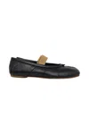 Maison Margiela Lamb Leather Ballerinas With Delicate Instep Strap In Black