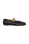 Maison Margiela Lamb Leather Ballerinas With Delicate Instep Strap In Black