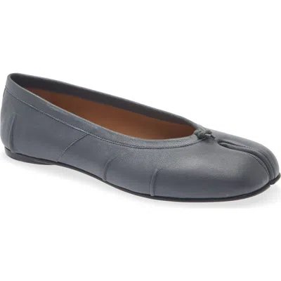 Maison Margiela Ovine Leather Bovine Leather Caprine Leather Tabi Ballet Flats In Gray