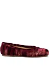 Maison Margiela Tabi Ballet Flats In Red
