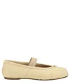 Maison Margiela Tabi Split-toe Leather Ballet Flats In Beige