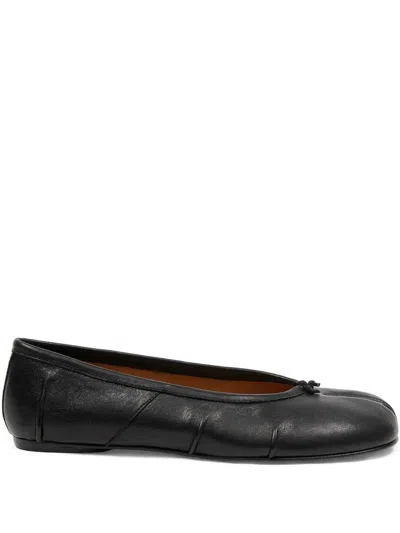 Maison Margiela Ovine Leather Bovine Leather Caprine Leather Tabi Ballet Flats In Black