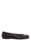 Maison Margiela Black Leather Tabi Ballerinas With Iconic Tabi Split-toe In Black