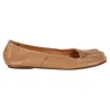 Maison Margiela Slip-on Ballerina Flats With Tabi Detail In Brown