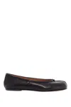 Maison Margiela Black Leather Tabi Ballerinas With Iconic Tabi Split-toe In Black
