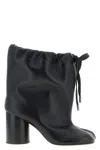 Maison Margiela Nappa Leather Tabi Ankle Boots In Black