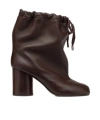 Maison Margiela Nappa Leather Tabi Ankle Boots In Black