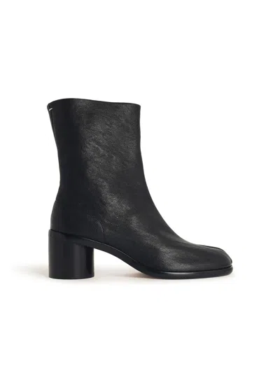 Maison Margiela Tabi 60mm Leather Ankle Boots In Black