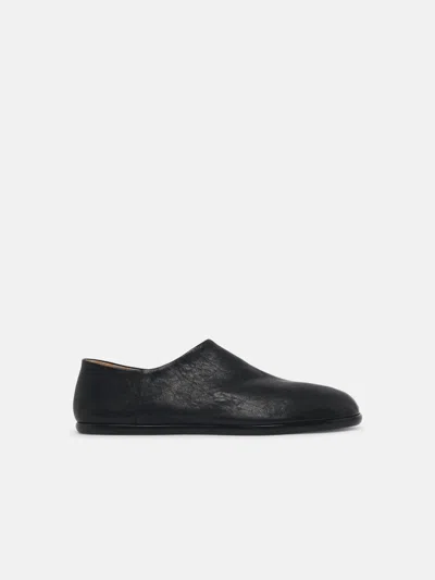 Maison Margiela Tabi Black Leather Loafers With Iconic Split-toe Design