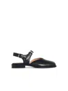 Maison Margiela 'tabi' Black Leather Sandals