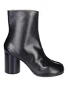 Maison Margiela Leather Tabi Ankle Boots In Black
