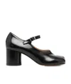 Maison Margiela Tabi Block-heel Ankle-strap Pumps In Black