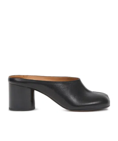 Maison Margiela Mule Tabi In Pelle In Black
