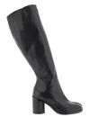 Maison Margiela Tabi Boots In Vintage Black Leather