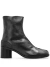 Maison Margiela Brown Tabi Ankle Boots In 黑色