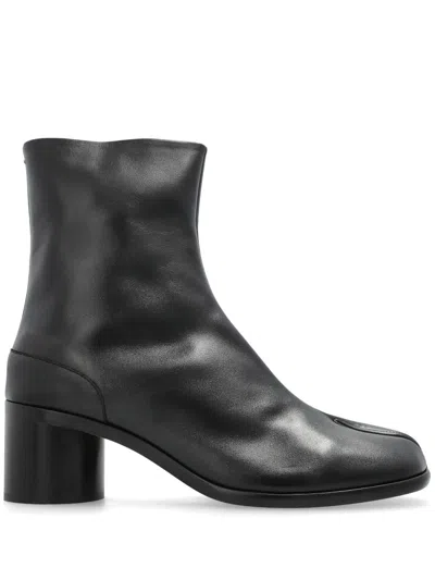 Maison Margiela Brown Tabi Ankle Boots In Black