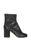 Maison Margiela Ankle Block Heel Round Toe Boots In Black