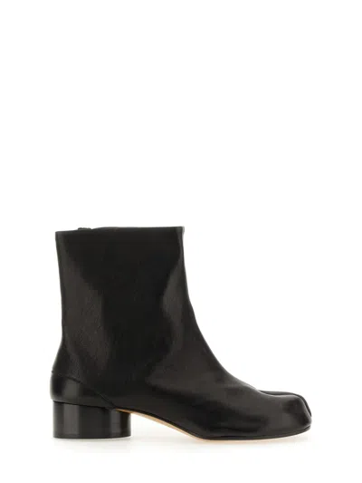 Maison Margiela Boots Tabi H30 En Cuir De Veau Vintage Noir In Brown
