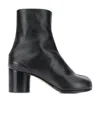 Maison Margiela 60mm Tabi Leather Ankle Boots In Black